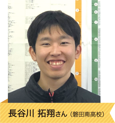 長谷川 拓翔さん(磐田南高校)